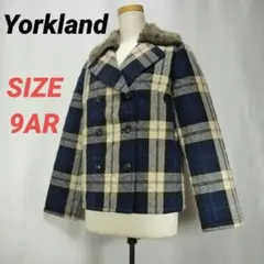 Yorkland　ヨークランド　ピーコート　チェック　キルティング　レディース