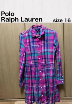 Polo Ralph Lauren/ラルフローレン 長袖チェックシャツワンピース