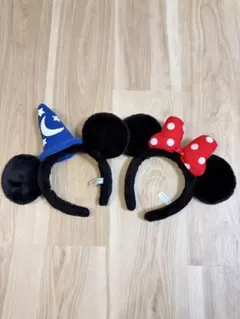ミッキー・ミニー 耳カチューシャセット