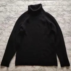 AKM　ラグランスリーブ　タートルニット　エクストラファインメリノ使用　М