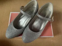 シルバー グリッター フォーマルシューズ　23cm