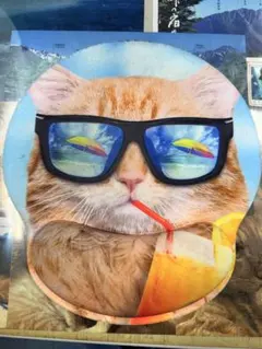猫デザイン リストレスト付きマウスパッド