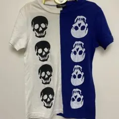 CHUBBYGANG スカル柄 バイカラー Tシャツ
