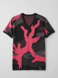 古着 1 piu 1 uguale 3 カモフラ柄 ニットTシャツ y2kのサムネイル