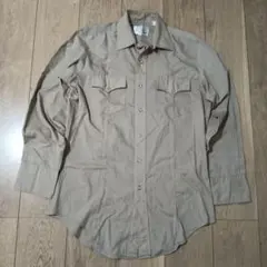 y2k90sアメリカ古着ウエスタンシャツUSミリタリー ワークシャツ