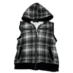 00s archivチェック ジップベスト 平成初期 グランジ お兄系