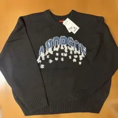 ＆RSON レイクレともやん ダークグレー ニット セーター