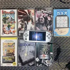 PSP3000本体とゲームソフト7本、テレビ出力ケーブル2本セット