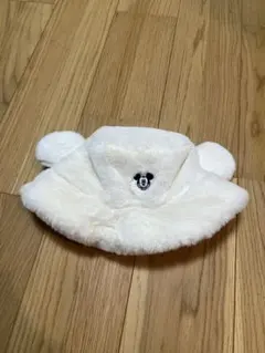 ミッキーマウス 耳付きホワイト帽子