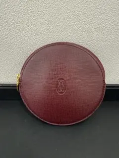 ✨極美品✨Cartier マストライン がま口 ボルドー コインケース レザー