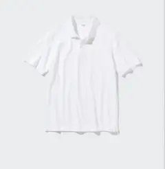 UNIQLO エアリズムコットンカノコポロシャツ M ホワイト