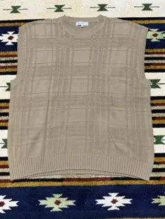 THE SHOP TK ベージュ ニットベスト L