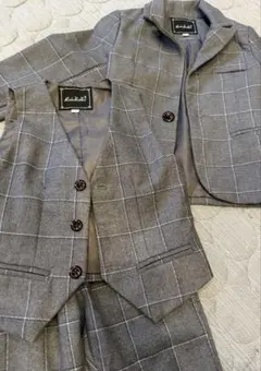 グレー チェック フォーマルスーツセット