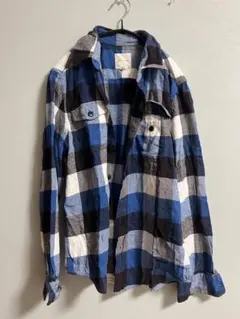 チェック柄 フランネルネルシャツ 長袖