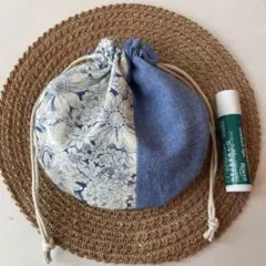 まんまる巾着◉ブルー