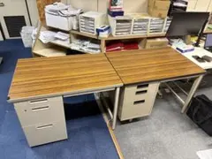 昭和レトロ スチール学習机 コイズミ 作業台 送料込 - メルカリ