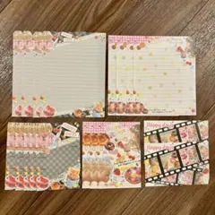 【美品】外国風 レターセット 平成レトロ 便箋 封筒 まとめ売り シール 手紙