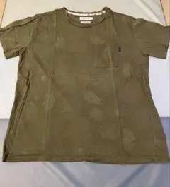 TURN ME ON ターンミーオン　カーキTシャツ ポケット付きLサイズ