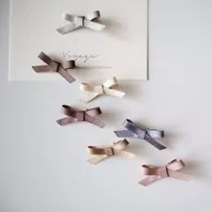 グログランリボン　ヘアクリップ