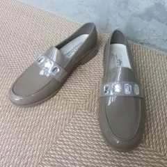 TEMPERATE テンパレイト レインシューズ ローファー ビジュー 38のサムネイル