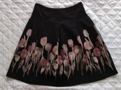 L'EST ROSE チューリップ柄 フレアスカート