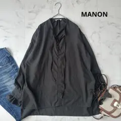 カナブン様専用】 MANON マノン コットン ギャザー バンドカラーシャツ