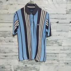 フレッドペリー ポロシャツ 鹿の子 ストライプ 刺繍 日本製