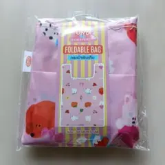 UNO 折りたたみバッグ 動物柄 ピンク