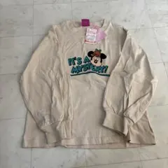 ミッキーマウス 長袖Tシャツ　ベージュ