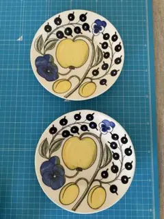 アラビア⭕️パープル パラティッシ プレート皿21.26cmの2枚【旧ロゴ