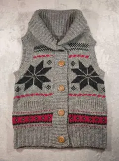 niko and ... ニコアンド ニットベスト ウール100% ノルディック