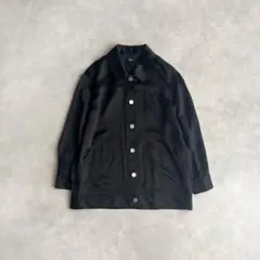 セオリー Crushed Acetate OS トラッカージャケット　ブラック