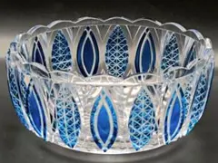 超希少品☆阪本光男 サイン有り 薩摩切子 脚付切子杯（切子 江戸切子