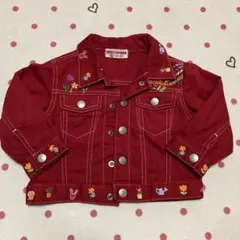 ミキハウス 赤い刺繍ジャケット