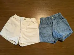 UNIQLO　H&M デニムショートパンツ 2枚セット 130cm