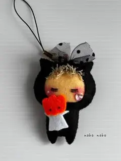 くろねこちゃん　フェルトマスコット