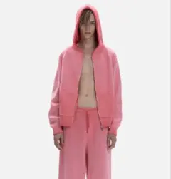 PELLICULE ペリキュールパーカースウエットパンツセットアップ pink PELLICULE ペリキュールパーカースウエットパンツセットアップ pink