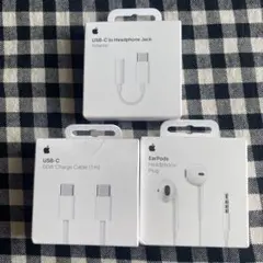 Apple Ear Pods プラグ USB-C ヘッドフォンプラグ　ケーブル