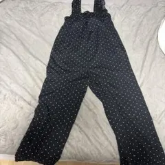 黒い水玉模様サロペット Mサイズ