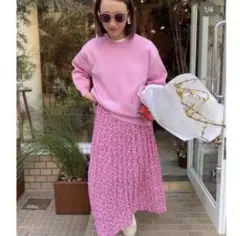 rosy Monster florets pleats skirtのサムネイル