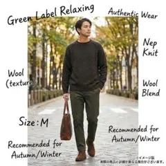 【美品】ユナイテッドアローズ グリーンレーベル ネップニット セーター