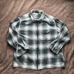 Levi’s リーバイスチェックシャツメンズ Mサイズ オンブレジップネルシャツのサムネイル
