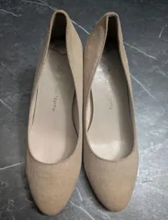 オリエンタルトラフィック　ベージュ スエード ハイヒール パンプス