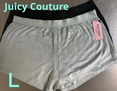 Juicy Couture ベロアショートパンツ2枚組Ｌ ブラック＆ライトグレーのサムネイル