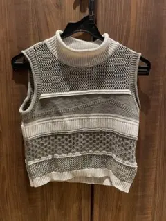 ムルーア　ノースリーブ　ラメニット Fサイズ