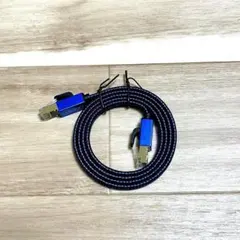 ⭐️CAT8 LANケーブル　平型ナイロン編組LANケーブル