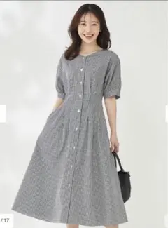 新品 エニィスィス 洗える シャツワンピース（ギンガムチェック）9,900円 M