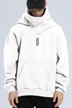 新品 パーカー3XL メンズ タートルネック フード付き 大きいサイズ スエット