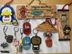 昭和レトロ】ご当地 観光地キーホルダー まとめ売り10点 ファンシーお