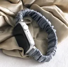 シルクシュシュウォッチベルト　ブルー　Apple Watch スリコ